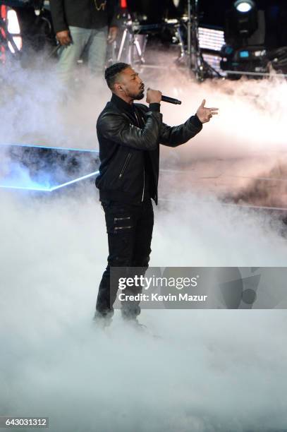 Actor Michael B. Jordan performs before the 66th NBA All-Star Game at Smoothie King Center on February 19, 2017 in New Orleans, Louisiana.