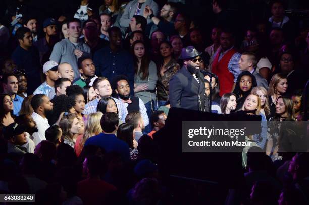 Tariq 'Black Thought' Trotter of The Roots performs at the 66th NBA All-Star Game at Smoothie King Center on February 19, 2017 in New Orleans,...