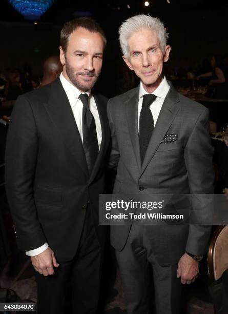 Tom Ford and Richard Buckley attend the 2017 Writers Guild Awards L.A. Ceremony at The Beverly Hilton Hotel on February 19, 2017 in Beverly Hills,...