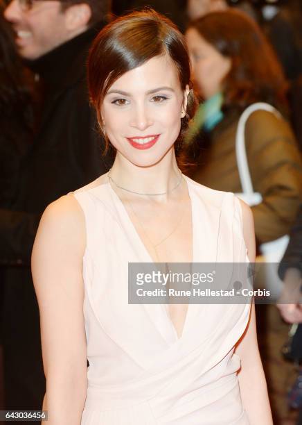 Aylin Tezel arrives for the closing ceremony of the 67th Berlinale International Film Festival Berlin at Berlinale Palace on February 18, 2017 in...