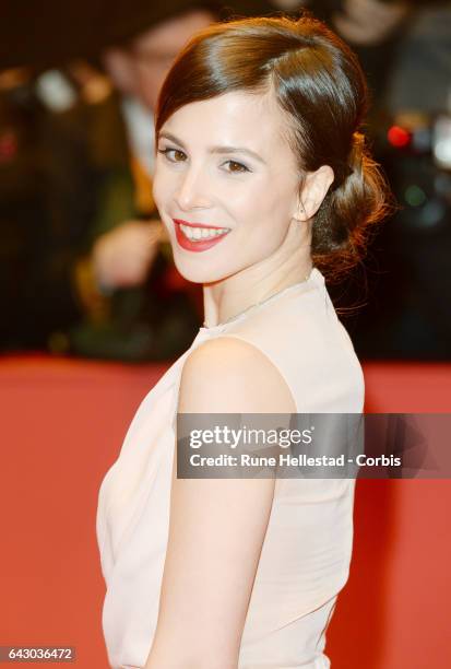 Aylin Tezel arrives for the closing ceremony of the 67th Berlinale International Film Festival Berlin at Berlinale Palace on February 18, 2017 in...