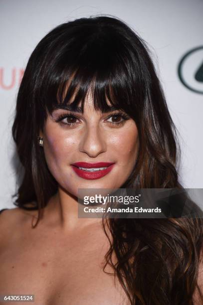 Actress Lea Michele arrives at the 3rd Annual Hollywood Beauty Awards at Avalon Hollywood on February 19, 2017 in Los Angeles, California.