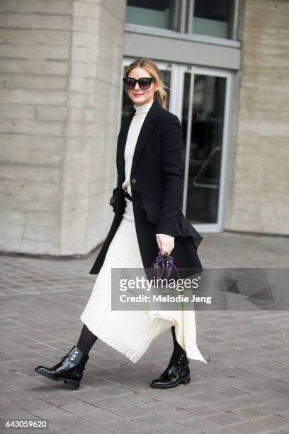 Iana Godnia on day 3 of the London Fashion Week February 2017 collections on February 19, 2017 in London, England.