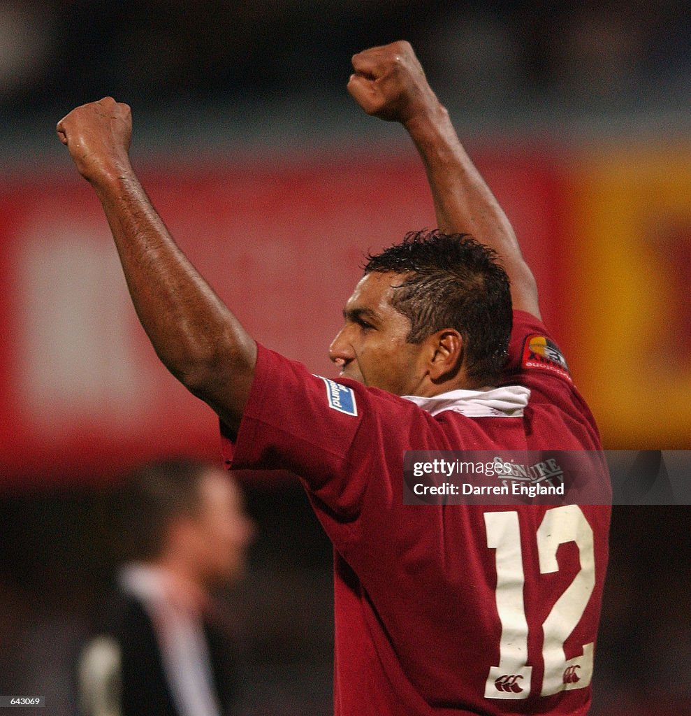 Jason Ramsamy Jason Ramsamy of Queensland celebrates winning 28 to 25 against the ...