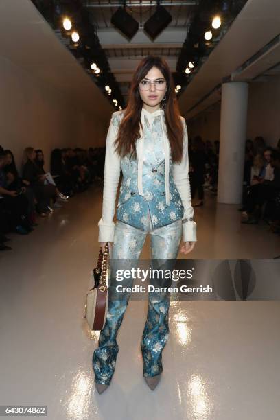 Doina Ciobanu attends the Antonio Berardi show during the London Fashion Week February 2017 collections on February 20, 2017 in London, England.