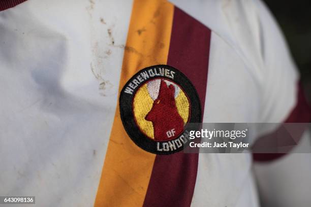 The uniform of a Werewolves of London quidditch player during the Crumpet Cup quidditch tournament on Clapham Common on February 18, 2017 in London,...