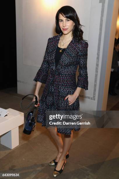 Caroline Sieber attends the ERDEM show during the London Fashion Week February 2017 collections on February 20, 2017 in London, England.