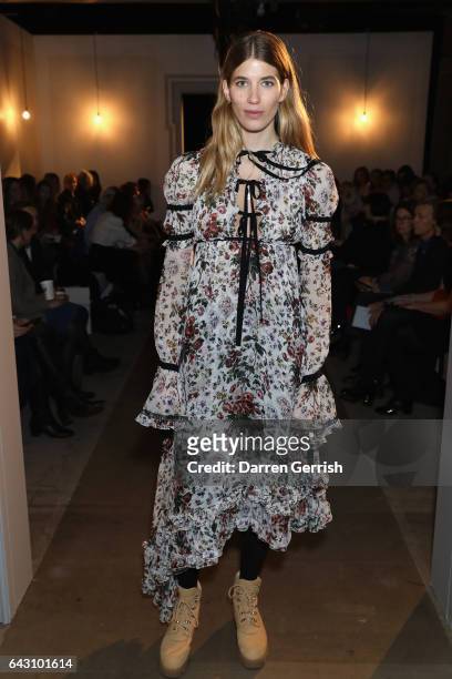 Veronika Heilbrunner attends the ERDEM show during the London Fashion Week February 2017 collections on February 20, 2017 in London, England.