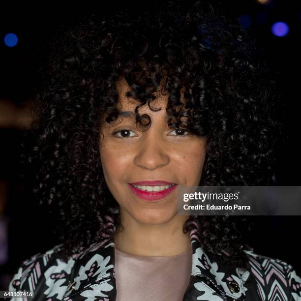 Actress Montse Pla attends the kissing room of The 2nd Skin Co show during Mercedes Benz Fashion Week Madrid Autumn / Winter 2017 at Ifema on...