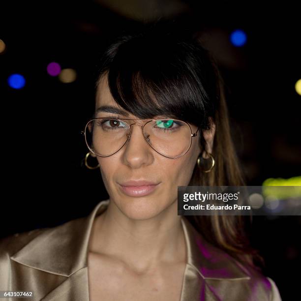 Actress Cecilia Gessa attends the kissing room of The 2nd Skin Co show during Mercedes Benz Fashion Week Madrid Autumn / Winter 2017 at Ifema on...