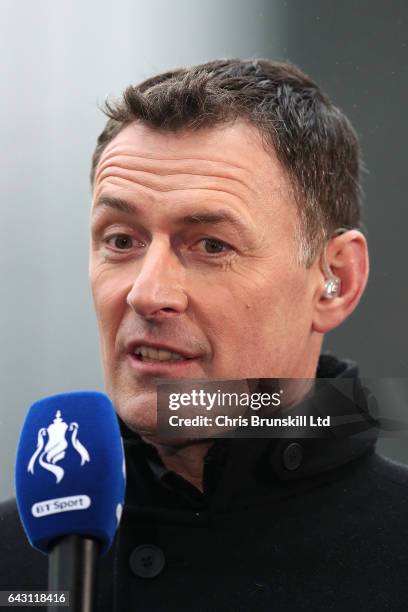 Chris Sutton looks on during the Emirates FA Cup Fifth Round match between Blackburn Rovers and Manchester United at Ewood Park on February 19, 2017...