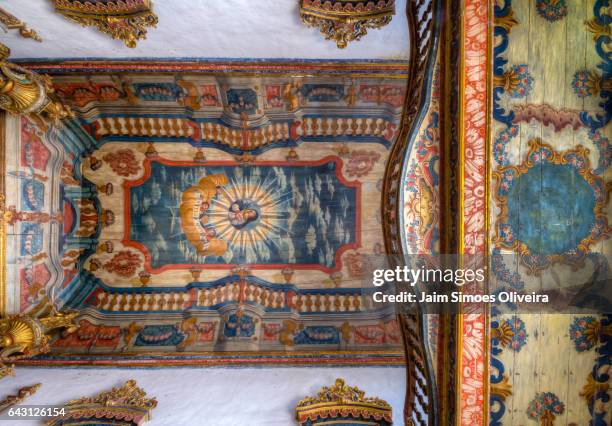 ceiling art of our lady of chains church - penedo - alagoas- brazil - musée historique photos et images de collection