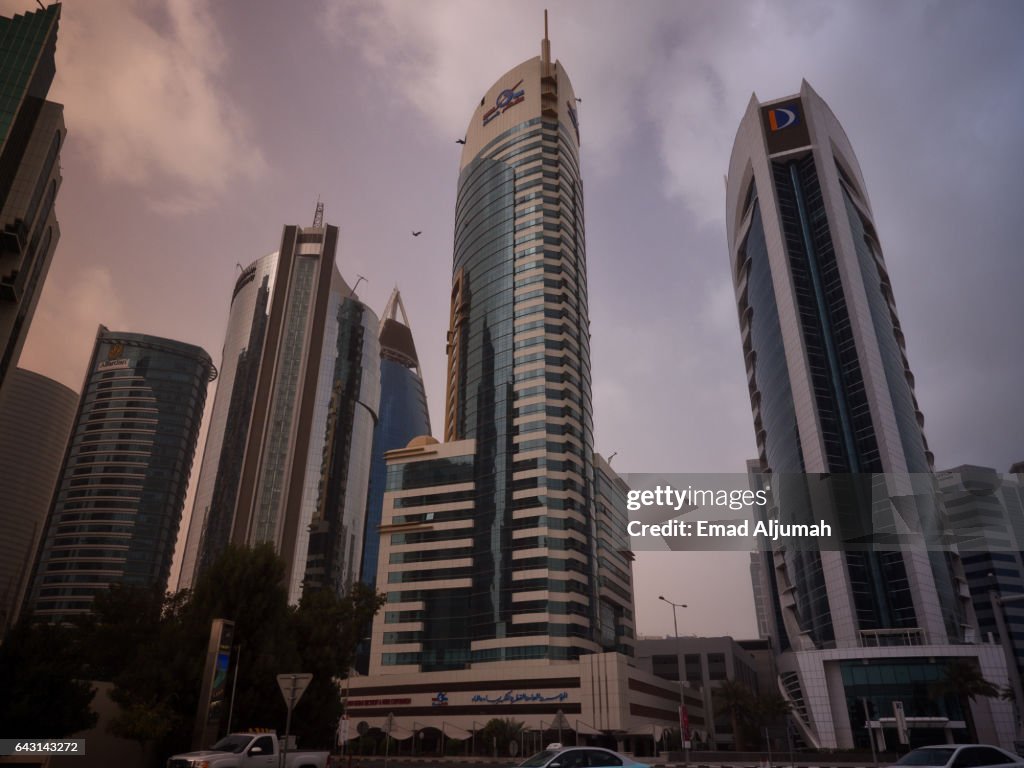 Skyscrapers in Doha City Center, Qatar - February 3, 2017
