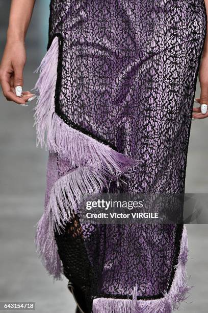 Model walks the runway at the House of Holland Ready to Weat Fall Winter 2017-2018 fashion show during the London Fashion Week February 2017...