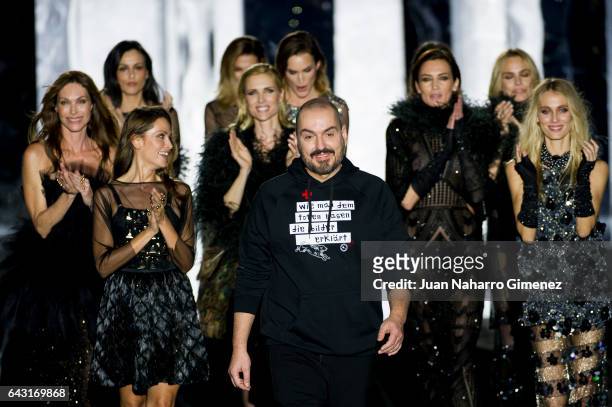 Models Judith Masco, Nieves Alvarez, Vanesa Lorenzo and Juan Duyos at the Duyos show during the Mercedes-Benz Madrid Fashion Week Autumn/Winter 2017...
