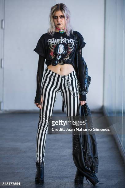 Mok ideologie Tentakel Barbara wears H&M trousers, Slipknot Tshirt and Pepe Jeans Jacket... News  Photo - Getty Images