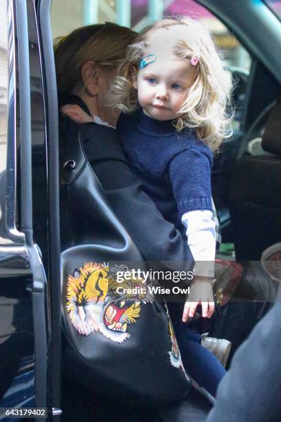 Cate Blanchett spotted with daughter Edith Vivian Patricia Upton on February 18, 2017 in New York City, USA.