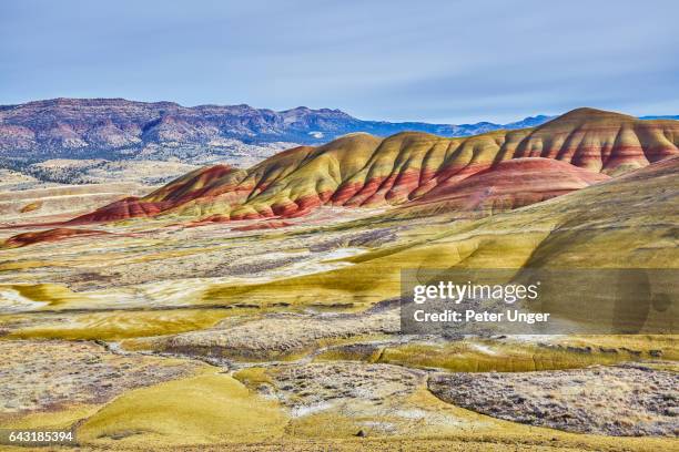 painted hills,wheeler county,oregon,usa - john day fossil beds national park stock pictures, royalty-free photos & images