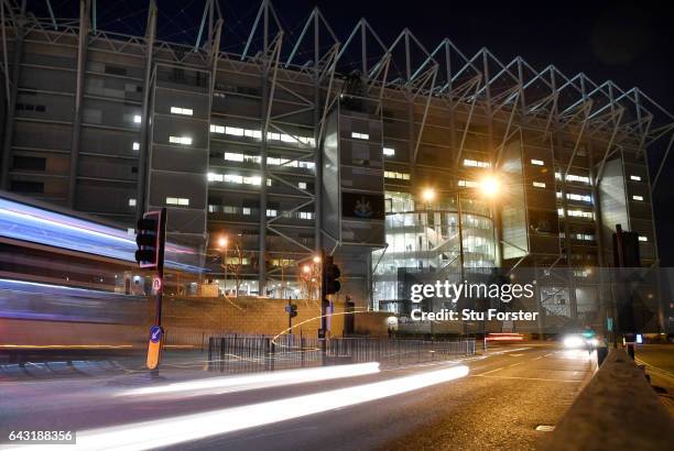 General Views of St James' Park before the Sky Bet Championship match between Newcastle United and Aston Villa at St James' Park on February 20, 2017...