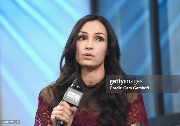 Actress Famke Janssen visits Build Series to discuss the spin-off series, "The Blacklist:Redemption" at Build Studio on February 20, 2017 in New York...