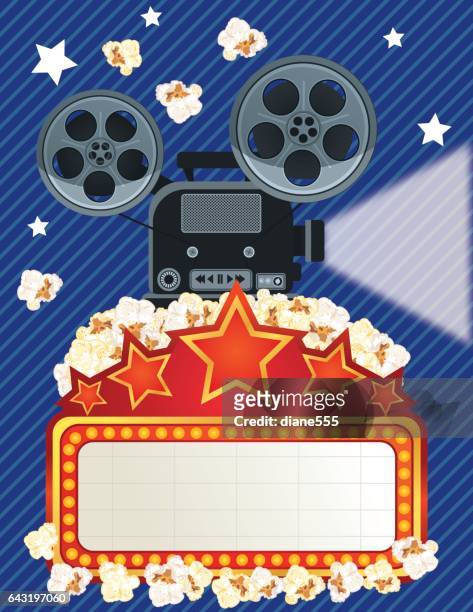 theatre elements and marquee - film premiere stock illustrations