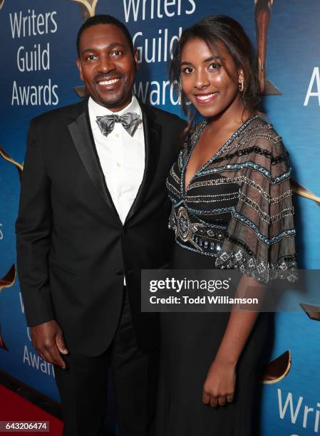 Mykelti Williamson and Nikki Williamson attend the 2017 Writers Guild Awards L.A. Ceremony at The Beverly Hilton Hotel on February 19, 2017 in...