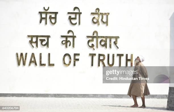 Sikh people watching installation of the Baba Banda Singh Bahadur’s statue at Nabha House, the Wall of Truth memorial to the victims of the 1984...