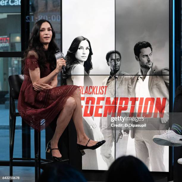 Famke Janssen attends the Build Series to discuss "The Blacklist: Redemption" at Build Studio on February 20, 2017 in New York City.