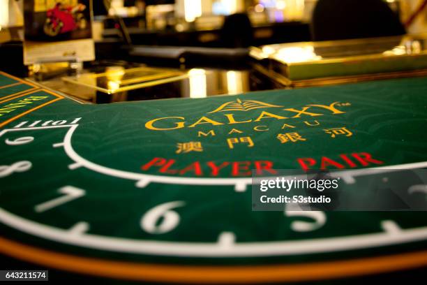 Table is displayed in the High Limits area of the Galaxy Macau on the day of the Grand Opening, on Sunday May 15, 2011.