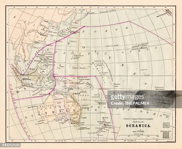 illustrations, cliparts, dessins animés et icônes de carte océanie australie 1881 - les rois du monde