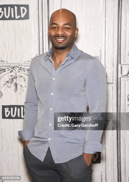 Broadway actor Brandon Victor Dixon visits Build Series to discuss the musical "Hamilton" at Build Studio on February 20, 2017 in New York City.