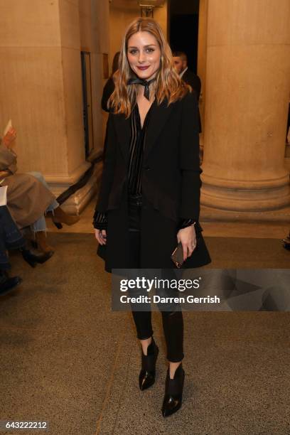 Olivia Palermo attends the Christopher Kane show during the London Fashion Week February 2017 collections on February 20, 2017 in London, England.