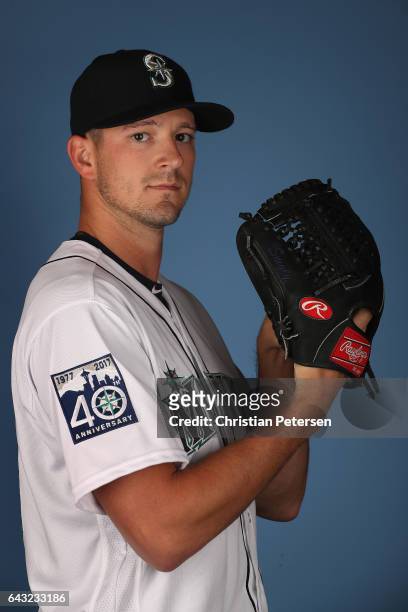 Pitcher Drew Smyly of the Seattle Mariners poses for a portrait during photo day at Peoria Stadium on February 20, 2017 in Peoria, Arizona.