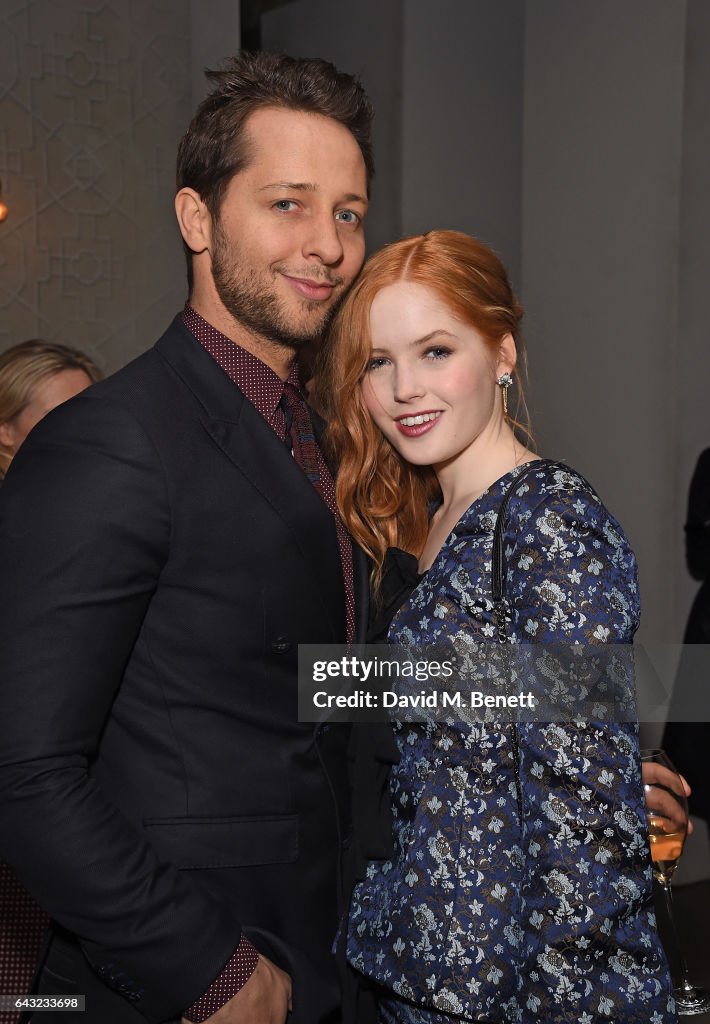 Derek Blasberg and Ellie Bamber attend ERDEM and Selfridges AW17