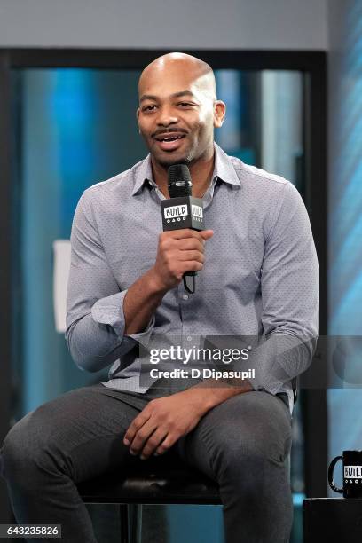 Brandon Victor Dixon attends the Build Series to discuss "Hamilton" at Build Studio on February 20, 2017 in New York City.