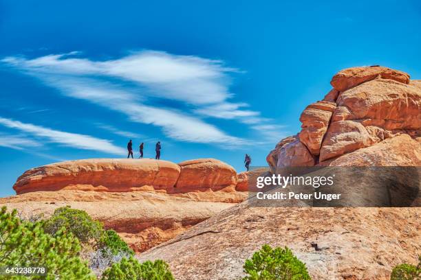 arches national park in utah,usa - devils garden arches national park stockfoto's en -beelden