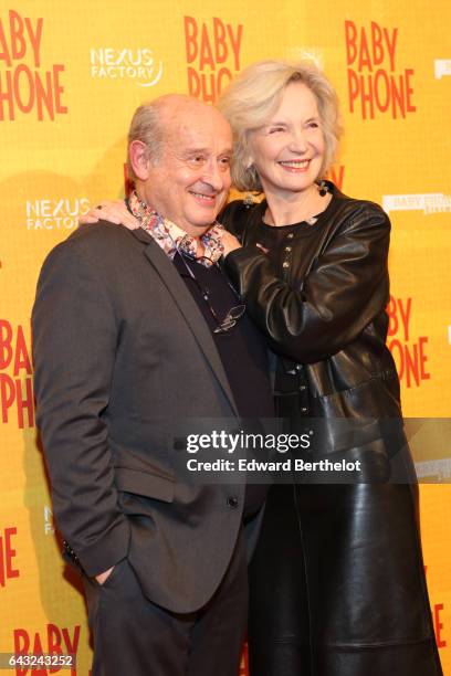 Michel Jonasz and Marie-Christine Adam, during "Baby Phone" Paris Premiere, at Cinema UGC Normandie on February 20, 2017 in Paris, France.