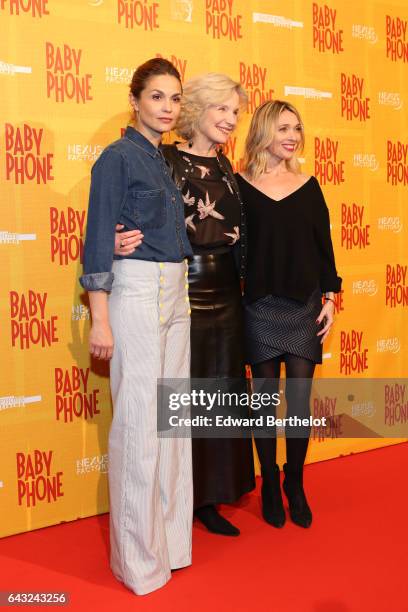 Barbara Schulz, Marie-Christine Adam, and Anne Marivin, during "Baby Phone" Paris Premiere, at Cinema UGC Normandie on February 20, 2017 in Paris,...