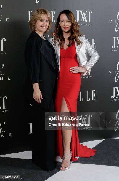 Rosa Tous and Ana Antic attend the 'Elle & Jorge Vazquez' photocall at Principe Pio theatre on February 20, 2017 in Madrid, Spain.
