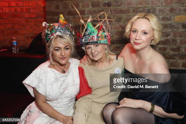 Jaime Winstone, Dame Vivienne Westwood and Gwendoline Christie attend Dame Vivienne Westwood and James Jagger's Mad Max party in aid of climate...