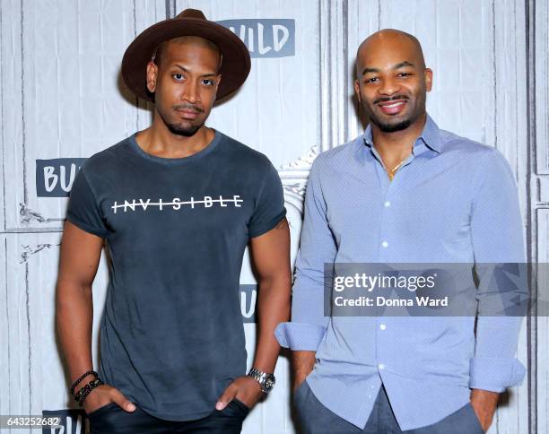 Bryan Terrell Clark and Brandon Victor Dixon appear to promote "Hamilton" during the BUILD Series at Build Studio on February 20, 2017 in New York...