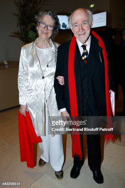Pierre Rosenberg and his wife Beatrice de Rothschild attend the Private View of "Icones de l'Art Moderne, la Collection Chtchoukine" at Fondation...