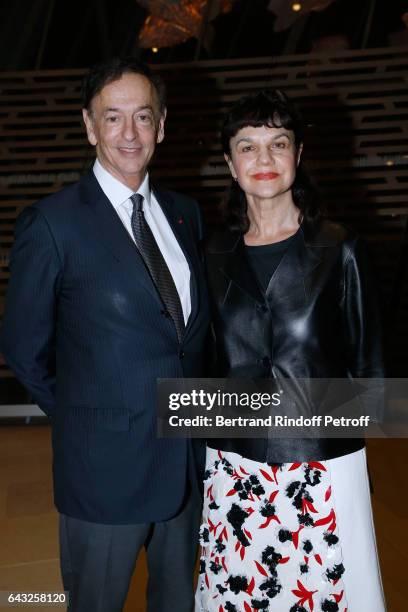 Director of sponsorship LVMH, Jean-Paul Claverie and Director of "Musee des Beaux Arts Pouchkine", Marina Loshak attend the Private View of "Icones...