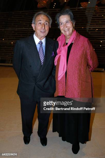 Chef Michel Guerard and his wife attend the Private View of "Icones de l'Art Moderne, la Collection Chtchoukine" at Fondation Louis Vuitton on...