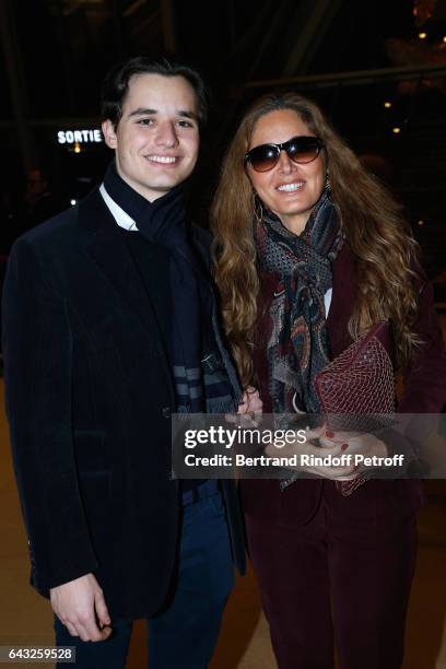 Delphine Marang-Alexandre and her son Victor Alexandre attend the Private View of "Icones de l'Art Moderne, la Collection Chtchoukine" at Fondation...