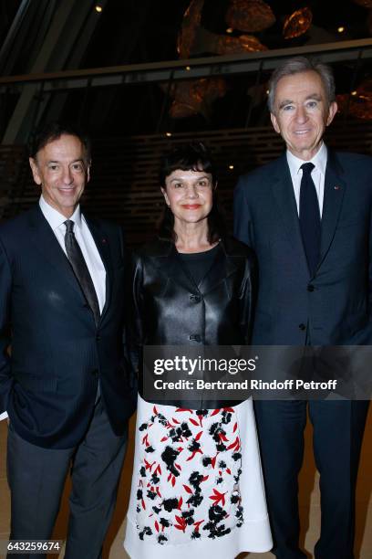 Director of sponsorship LVMH, Jean-Paul Claverie, Director of "Musee des Beaux Arts Pouchkine", Marina Loshak and Owner of LVMH Luxury Group Bernard...