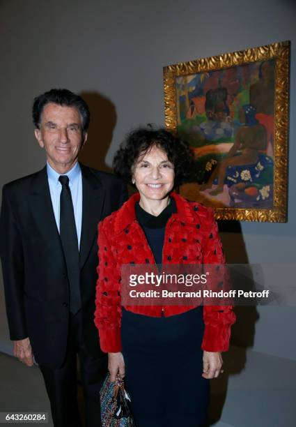Jack Lang and his wife Monique Lang attend the Private View of "Icones de l'Art Moderne, la Collection Chtchoukine" at Fondation Louis Vuitton on...