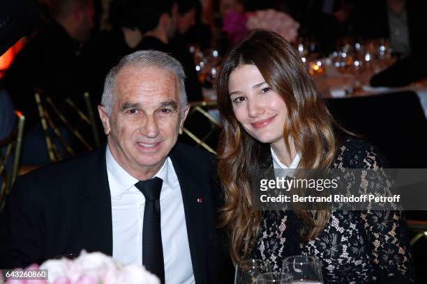 President of Academie des Cesars Alain Terzian and Alice Pol attend the 'Diner des Producteurs' - Producer's Dinner Held at Four Seasons Hotel George...