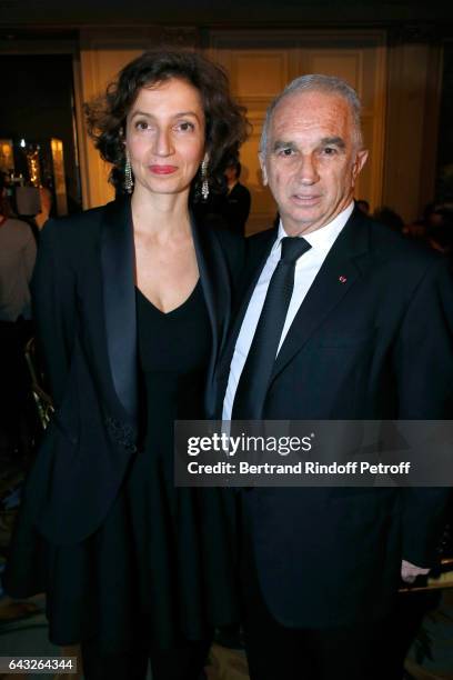 French Minister of Culture and Communication, Audrey Azoulay and President of Academie des Cesars Alain Terzian attend the 'Diner des Producteurs' -...