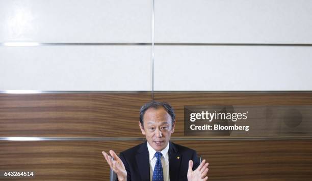 Kiyotaka Ise, senior managing officer of Toyota Motor Corp., speaks during an interview in Toyota City, Aichi, Japan, on Thursday, Oct. 27, 2016....